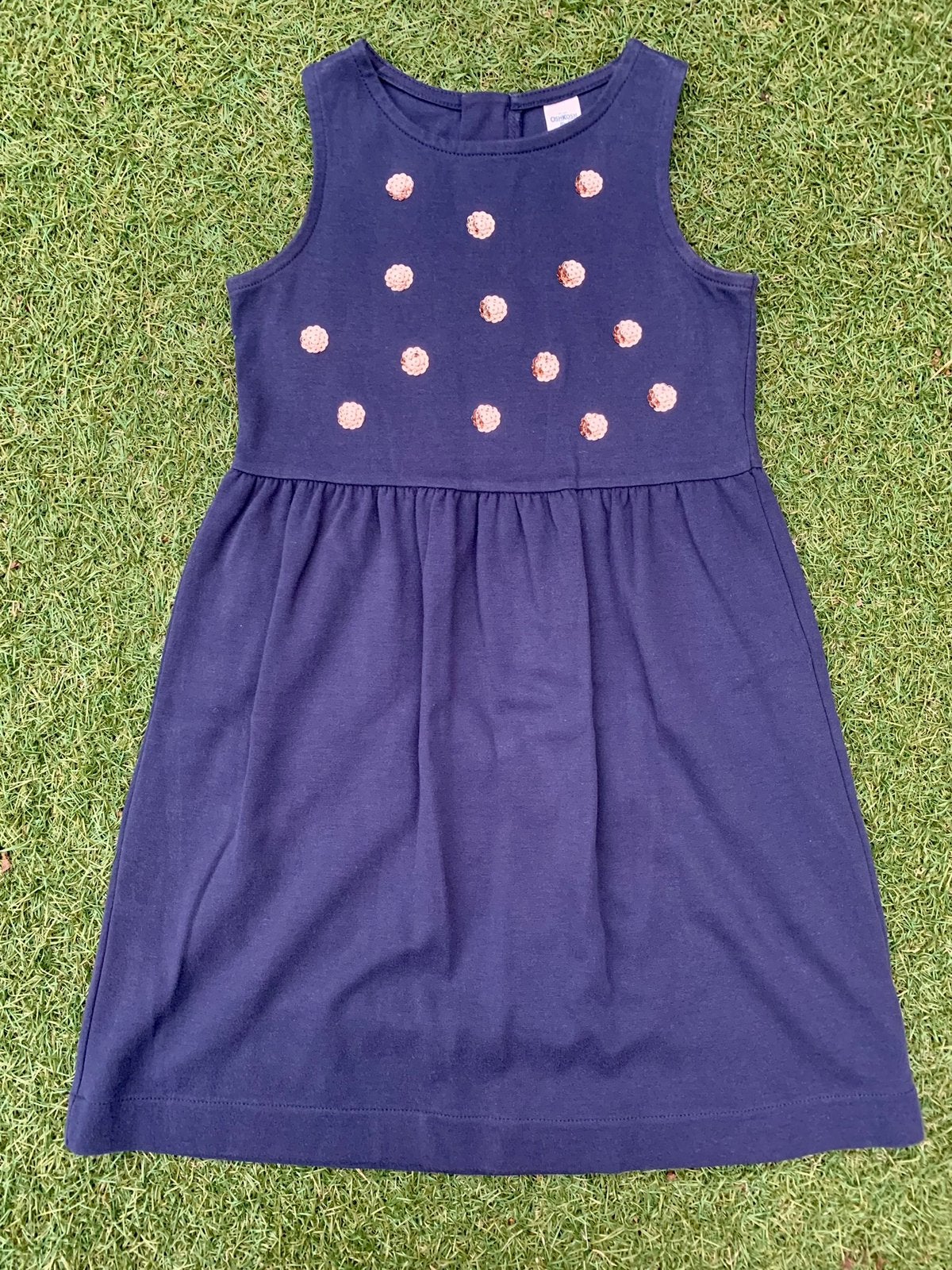TE KOOP: mooie blauwe feestjurk van OshKosh maat 122 ZGAN, Kinderen en Baby's, Kinderkleding | Maat 122, Ophalen of Verzenden