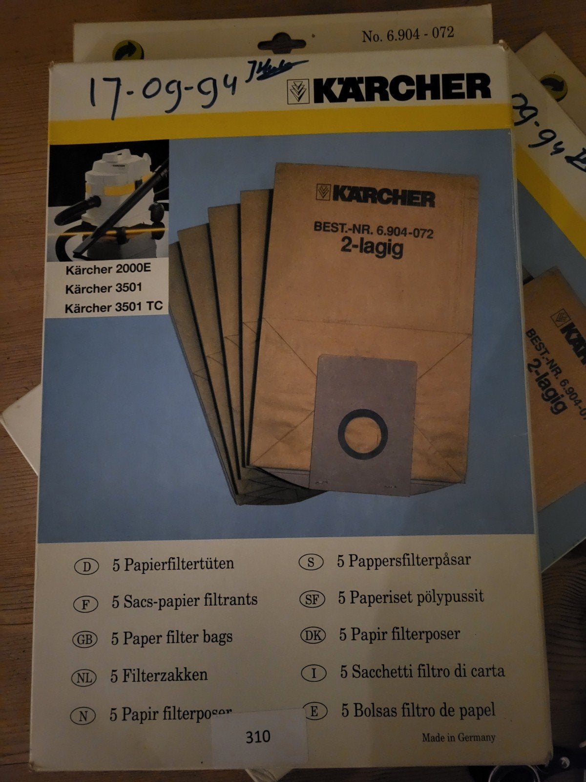 Kärcher stofzuigerzakken nieuw in verpakking, Ophalen of Verzenden, Nieuw