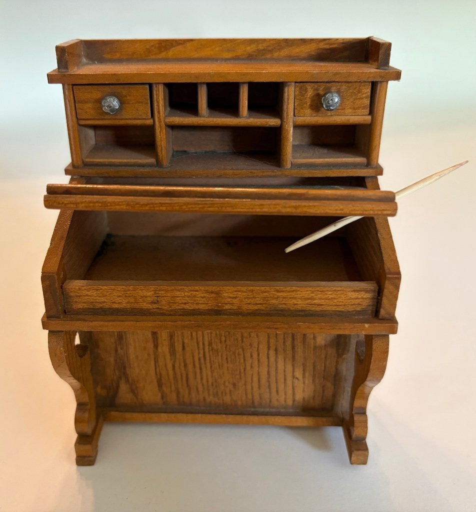 Antieke interieur poppenhuis secretaire bureau, Ophalen of Verzenden