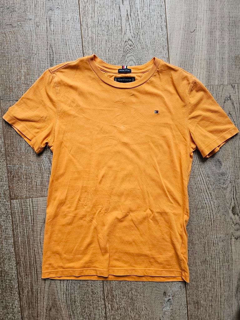 Oranje t-shirt Tommy Hilfiger mt 152, Jongen of Meisje, Ophalen of Verzenden, Shirt of Longsleeve, Tommy Hilfiger