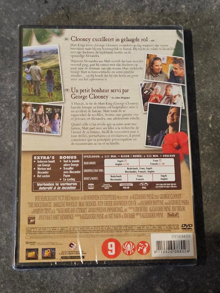 DVD The Descendants George Clooney NIEUW gesealed, Vanaf 9 jaar, Ophalen of Verzenden, Nieuw in verpakking