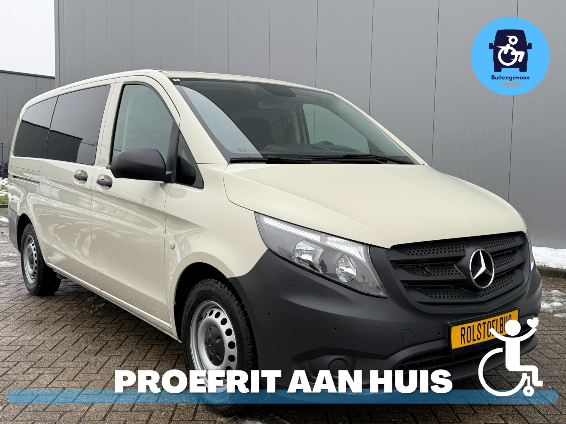 Mercedes-Benz Vito Tourer ZELFRIJDER Rolstoelbus Handgas, Auto's, 136 pk, Gebruikt, 4 cilinders, Beige