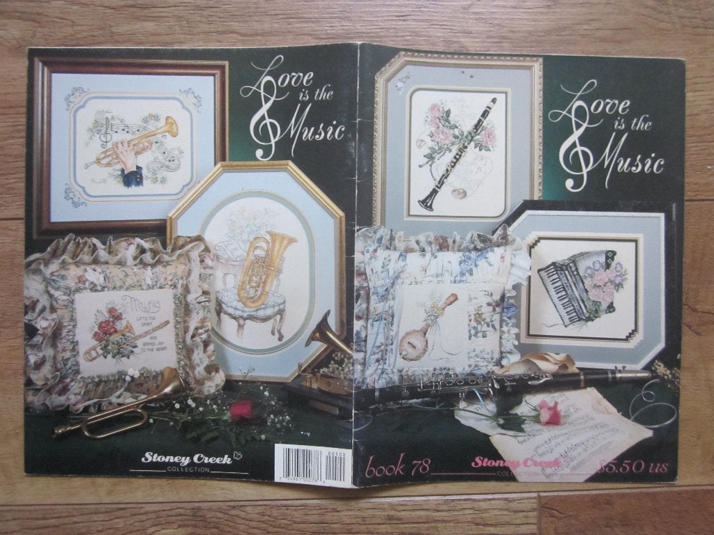 Love is the Music boek Stoney Creek veel muziekinstrumenten, Hobby en Vrije tijd, Ophalen of Verzenden, Zo goed als nieuw, Handborduren