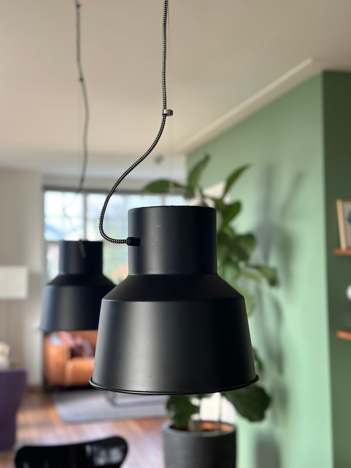 Zwart metalen hanglampen It’s about RoMi, Zo goed als nieuw, Metaal, Industrieel, E27 (groot)