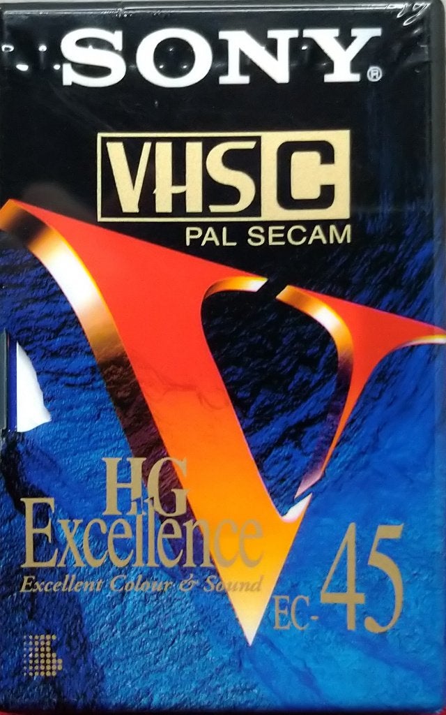 Sony EC-45 minuten VHSC HG Excellence Video Cassette, Band, Disc of Geheugen, Sony, Nieuw, Overige soorten
