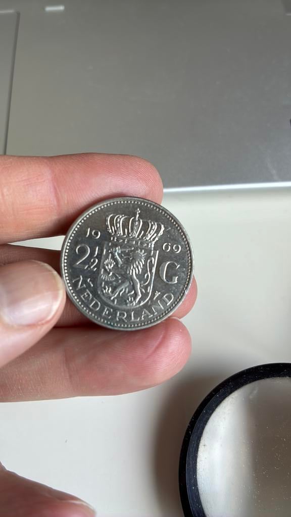 2,5 gulden 1969 visje muntmeesterteken, Ophalen of Verzenden, Koningin Juliana, 2½ gulden