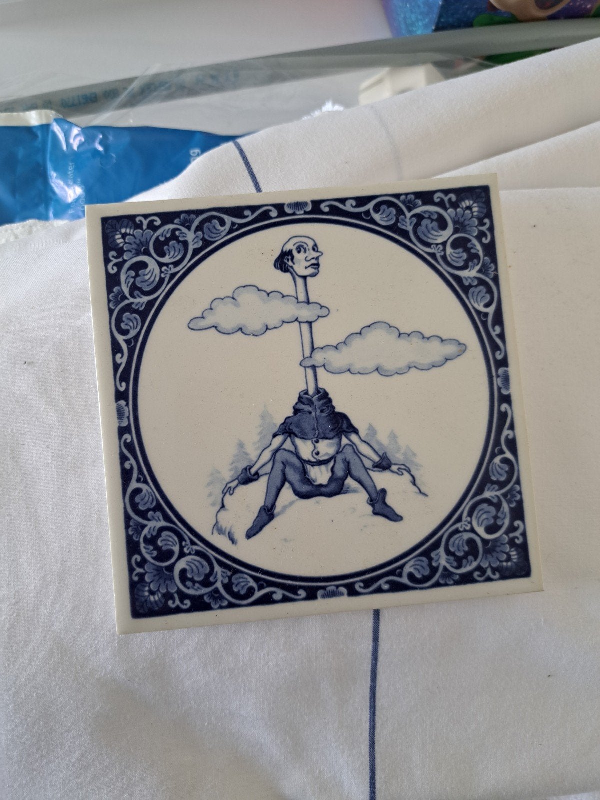 Efteling Langnek Anton Pieck Royal Delft Tegel, Ophalen, Gebruikt, Gebruiksvoorwerp
