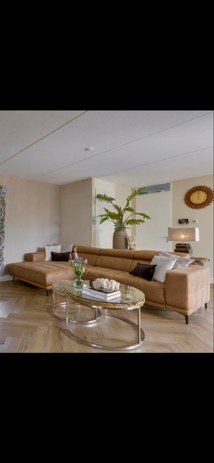 Luxe Leren Hoekbank - Comfortabel en Stijlvol, Ophalen, 100 tot 125 cm, Hoekbank, 300 cm of meer