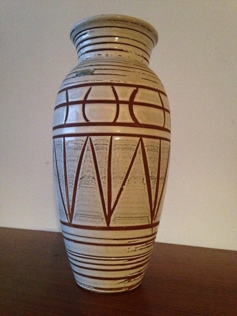 Scheurich fatlava West Germany pottery vaas, Scheurich, Gebruikt, Overige kleuren, WGP