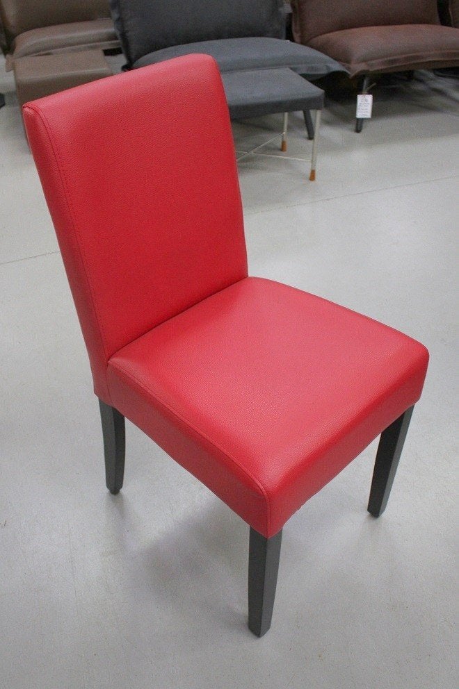 Mooie eetkamerstoelen keukenstoelen rood kunstleer skai 10x, Ophalen, Leer, Zo goed als nieuw, Vijf, Zes of meer stoelen