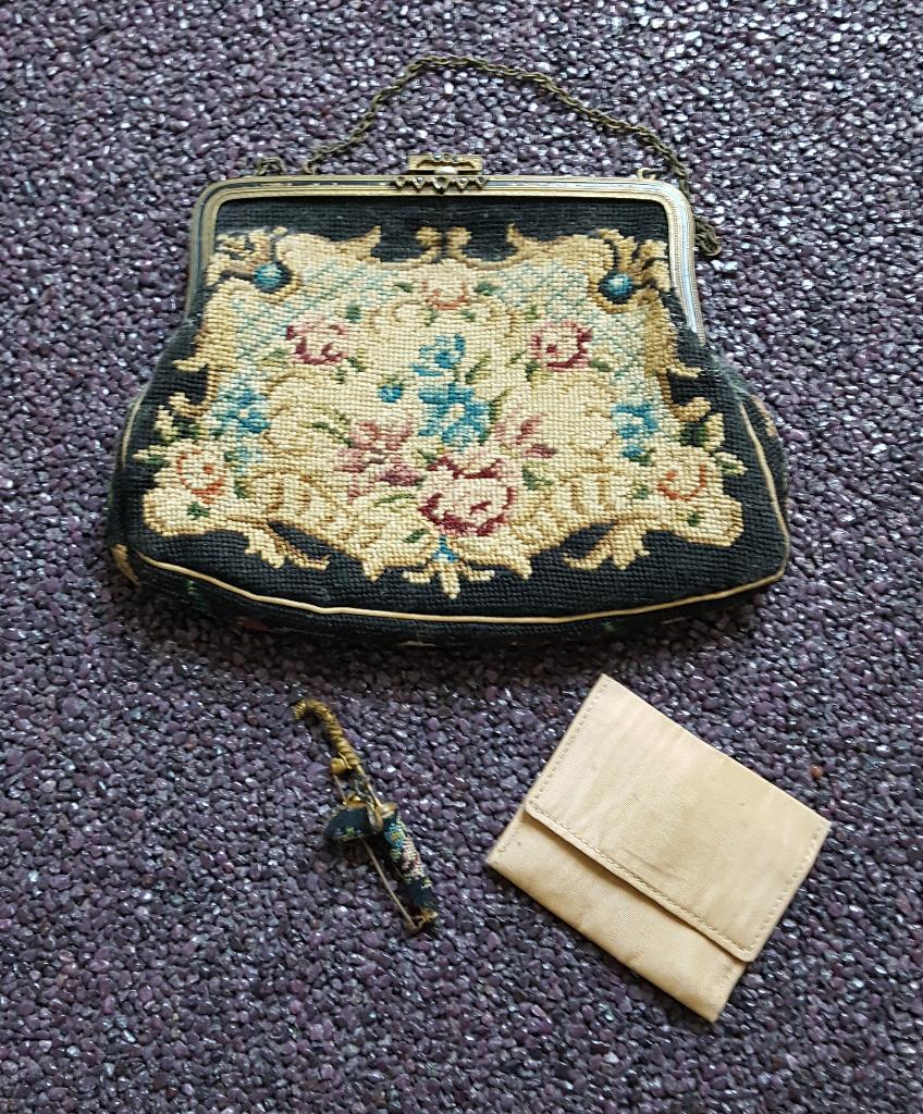 Antiek Petit Point Tasje – Jaren '20/'30, Antiek en Kunst, Antiek | Kleding en Accessoires, Ophalen of Verzenden, Dames