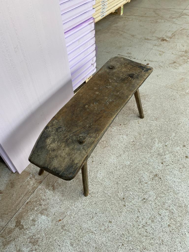 Antiek houten bankje bijzettafeltje, Ophalen