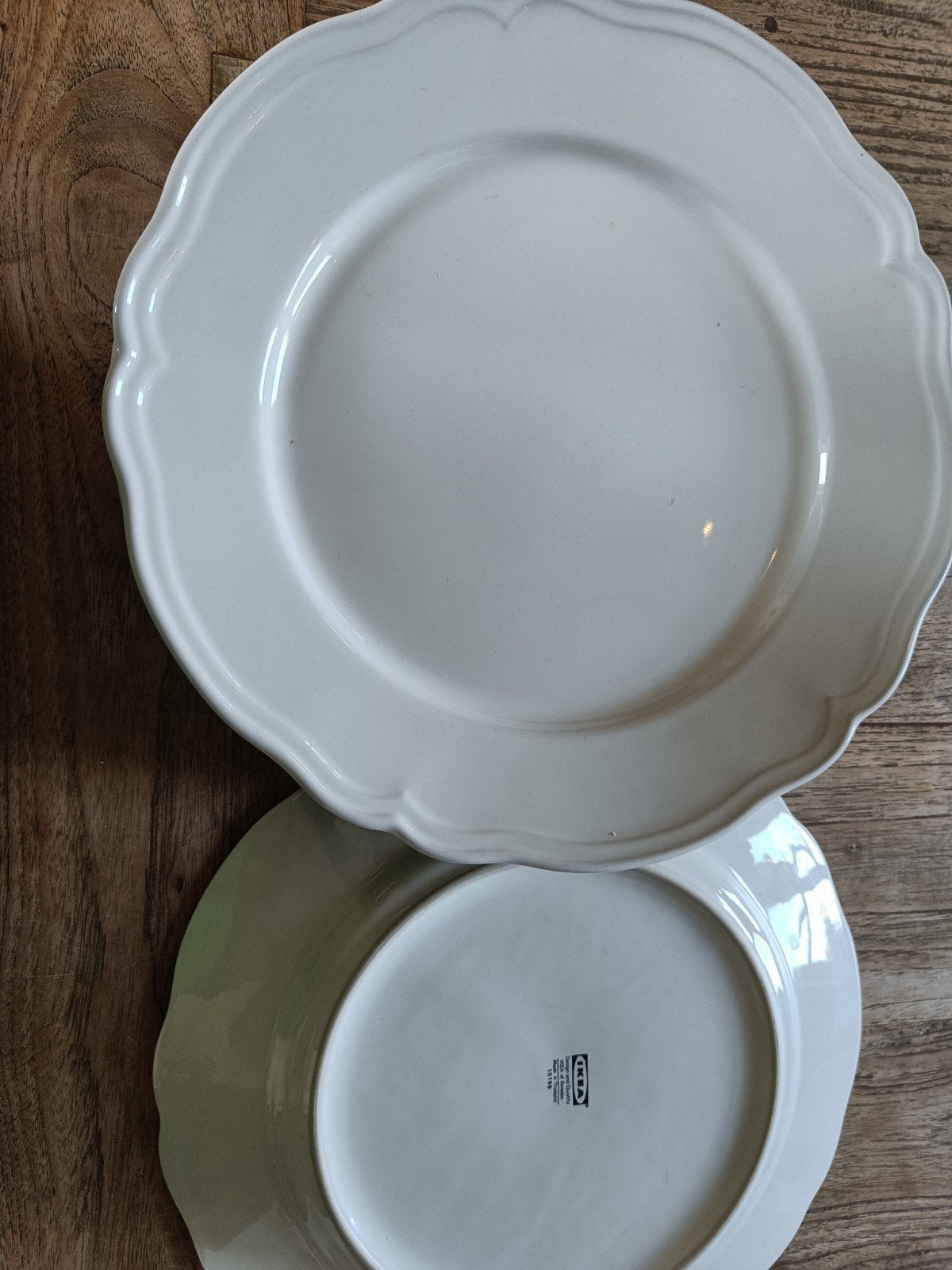 5x IKEA borden 32 cm - gebroken wit, zo goed als nieuw, Ophalen