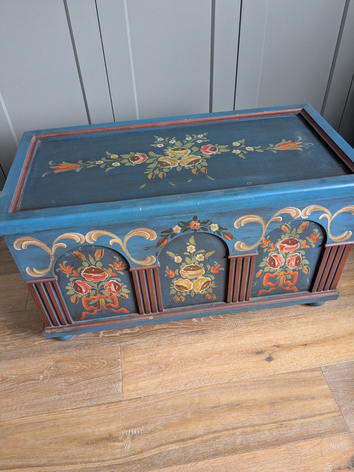 Antieke dekenkist, Ophalen, 50 – 75, Minder dan 50 cm, Gebruikt