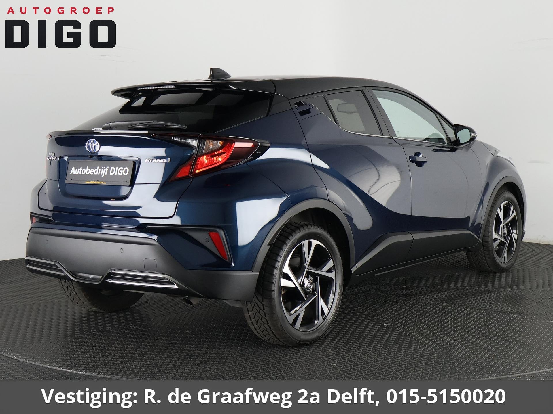 Toyota C-HR 2.0 High Power Hybrid Dynamic Bi-Tone | Navigati, Auto's, Parkeersensor, 4 cilinders, Blauw, Leder en Stof