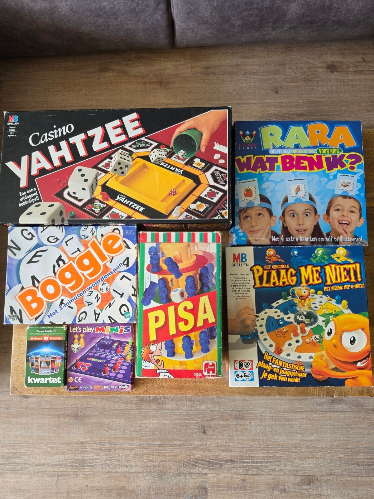 Diverse bordspellen: Yahtzee, Boggle, Pisa, en meer!, Een of twee spelers, Ophalen of Verzenden, Gebruikt, MB Spellen