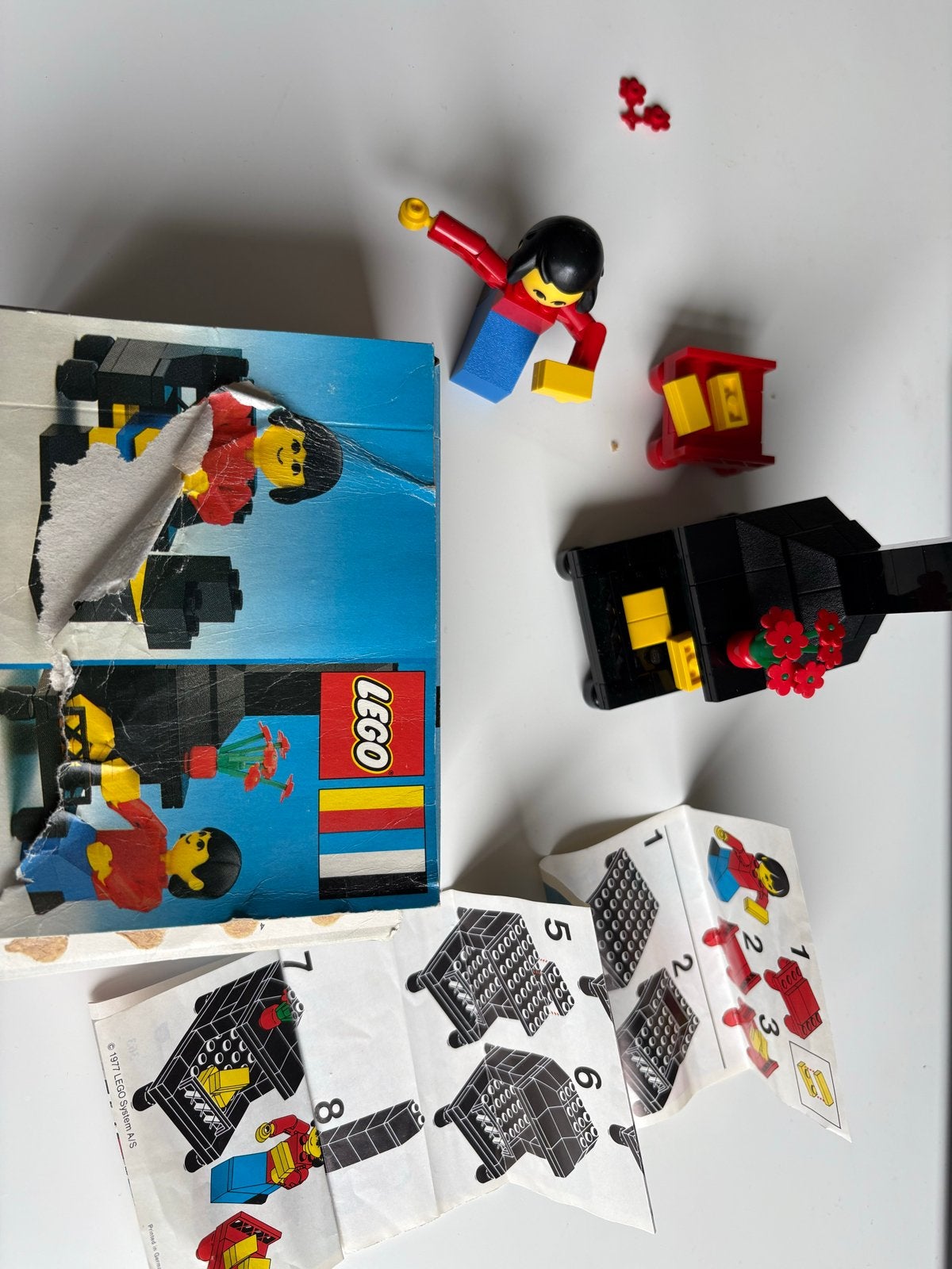 Vintage Lego set 277 met beschadigde doos en instructies, Gebruikt, Overige thema's, Lego, Ophalen of Verzenden