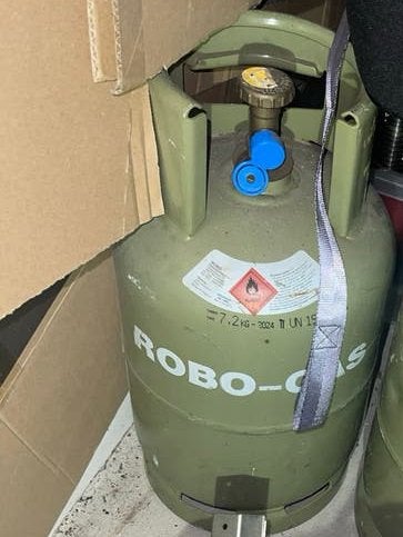 Robo-Gas propaan gasfles, Doe-het-zelf en Verbouw, Ophalen, Gebruikt
