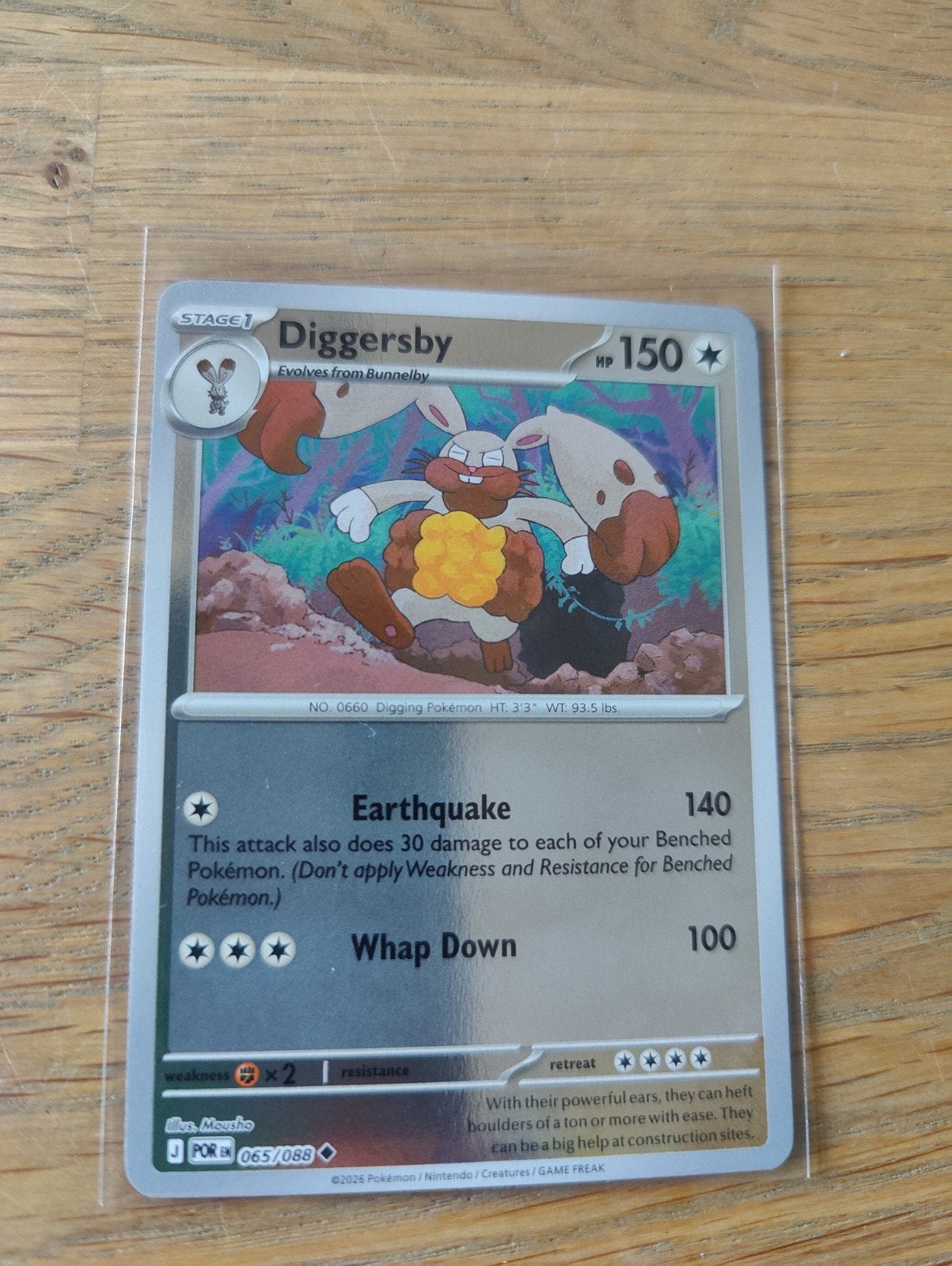 Pokémon Kaart: Diggersby (065/088) - Holo, Ophalen, Zo goed als nieuw, Losse kaart