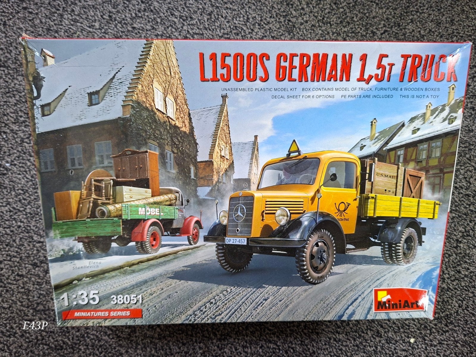 MiniArt Mercedes L1500S Duitse 1,5T Vrachtwagen Modelkit, Overige merken, 1:32 tot 1:50, Nieuw, Ophalen of Verzenden