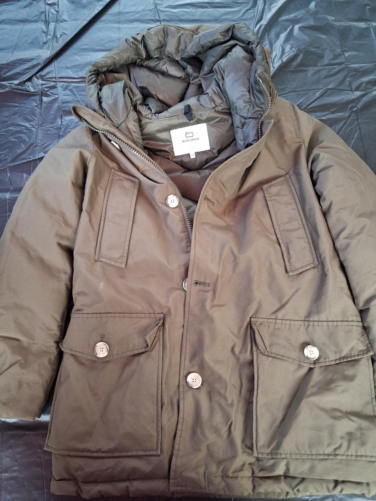 Woolrich Winterjas - Groen, Maat 12 (M), Maat 38/40 (M), Ophalen of Verzenden, Zo goed als nieuw, Woolrich
