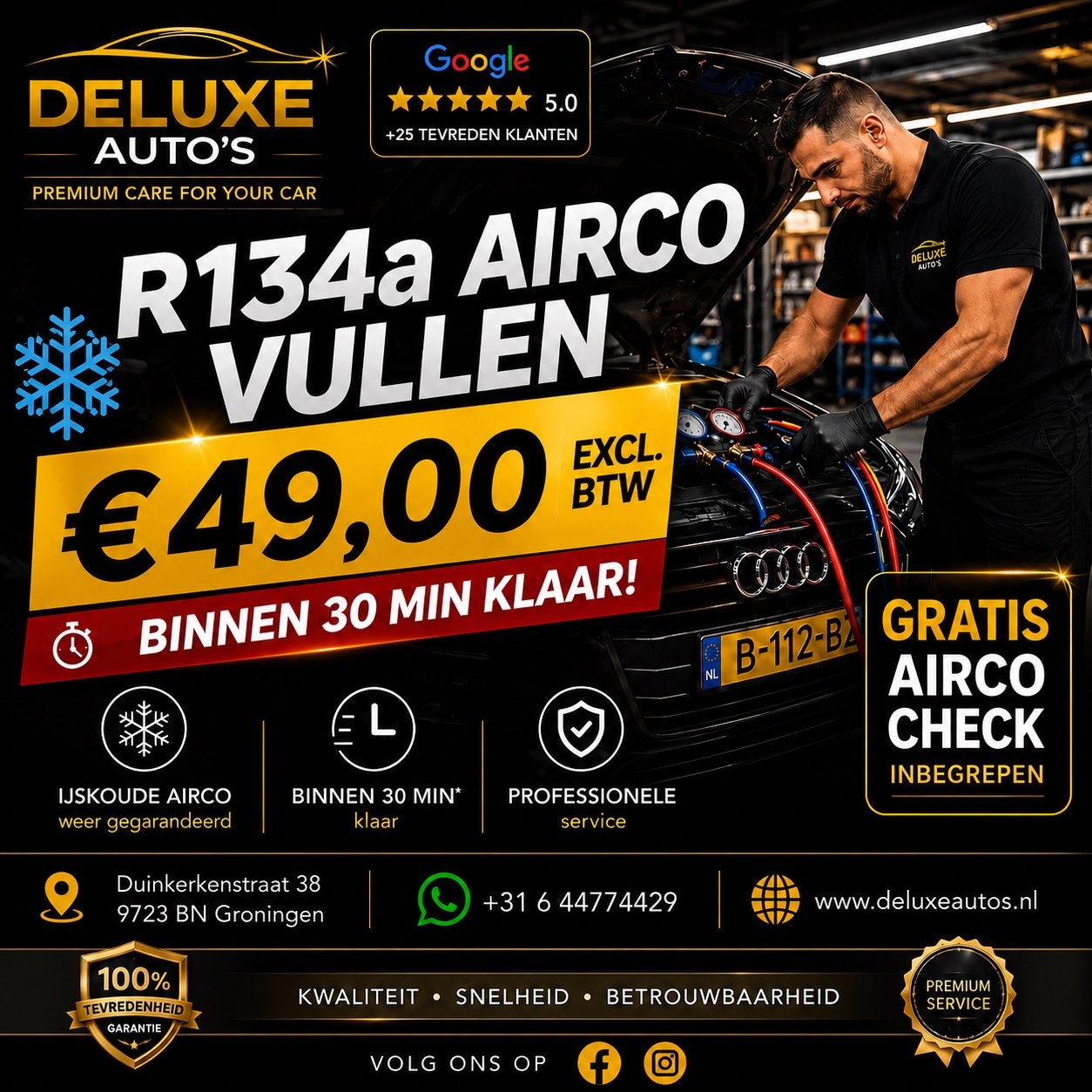 AIRCO VULLEN R134A ACTIE