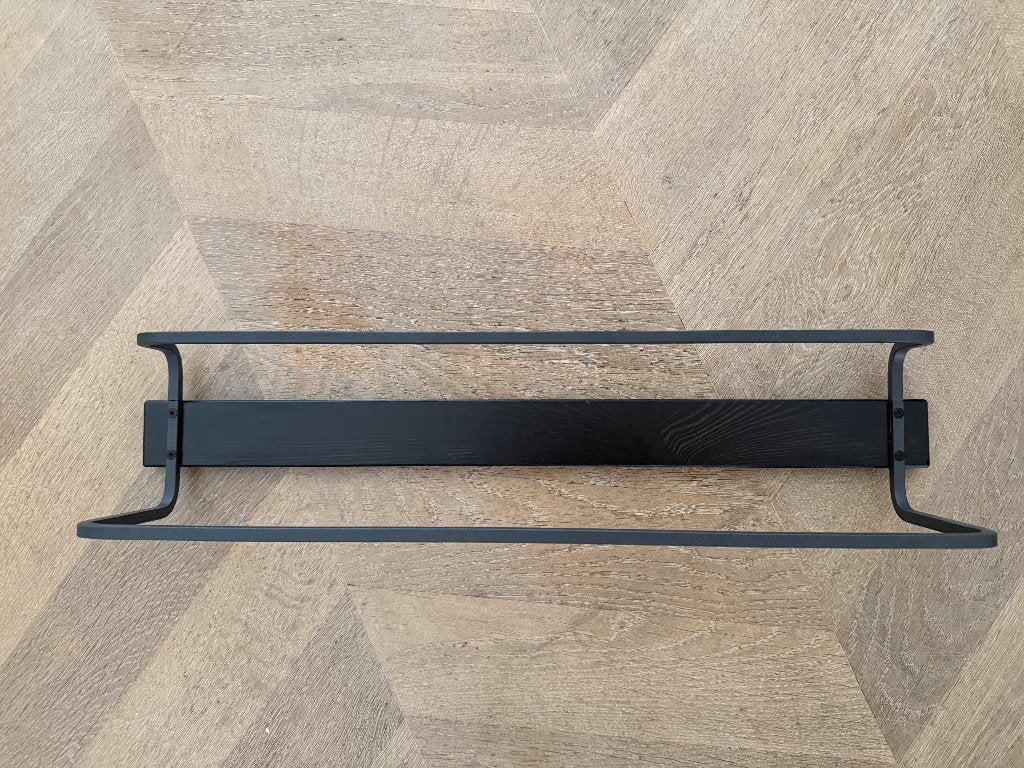 Dubbel handdoekenrek / kapstok (IKEA HJÄLMAREN), Zo goed als nieuw, Minder dan 100 cm, Metaal, Ophalen