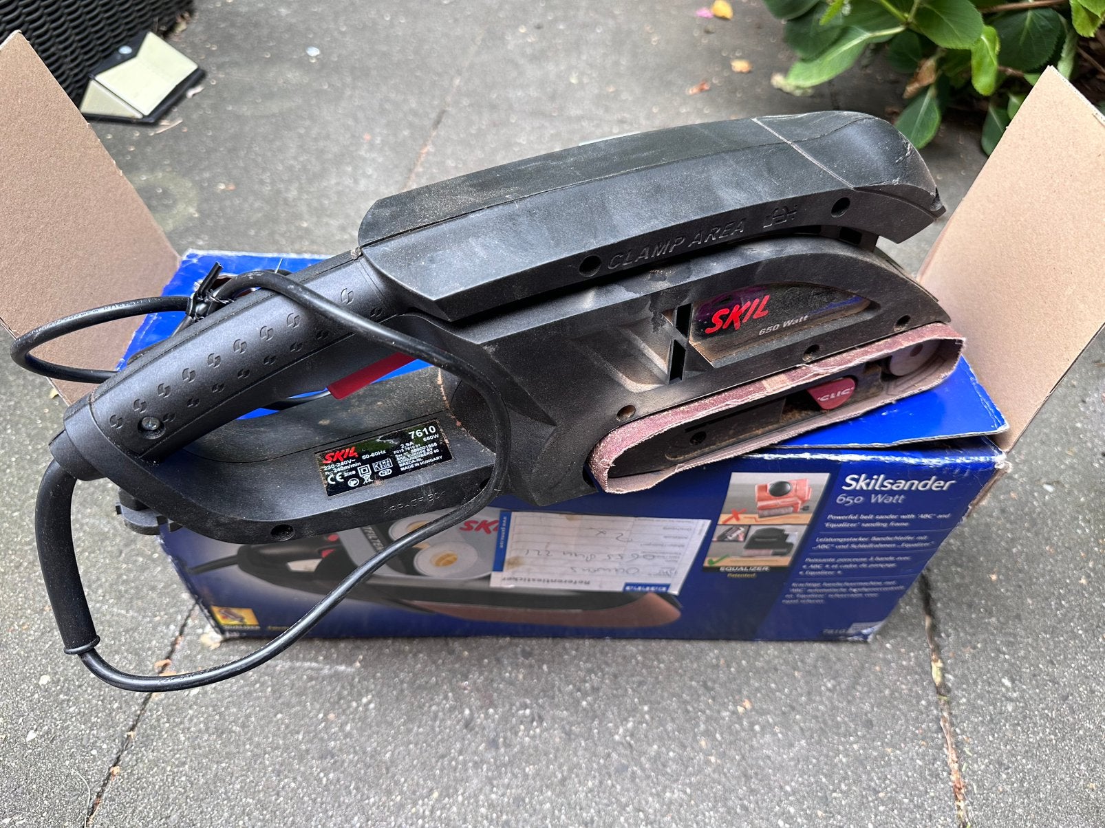 Skil 7610 Skilsander bandschuurmachine 650W, Ophalen of Verzenden, Gebruikt, 600 tot 1200 watt, Bandschuurmachine