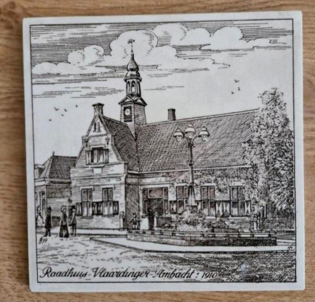 Tegel Vlaardingen- Raadhuis Ambacht, Ophalen of Verzenden