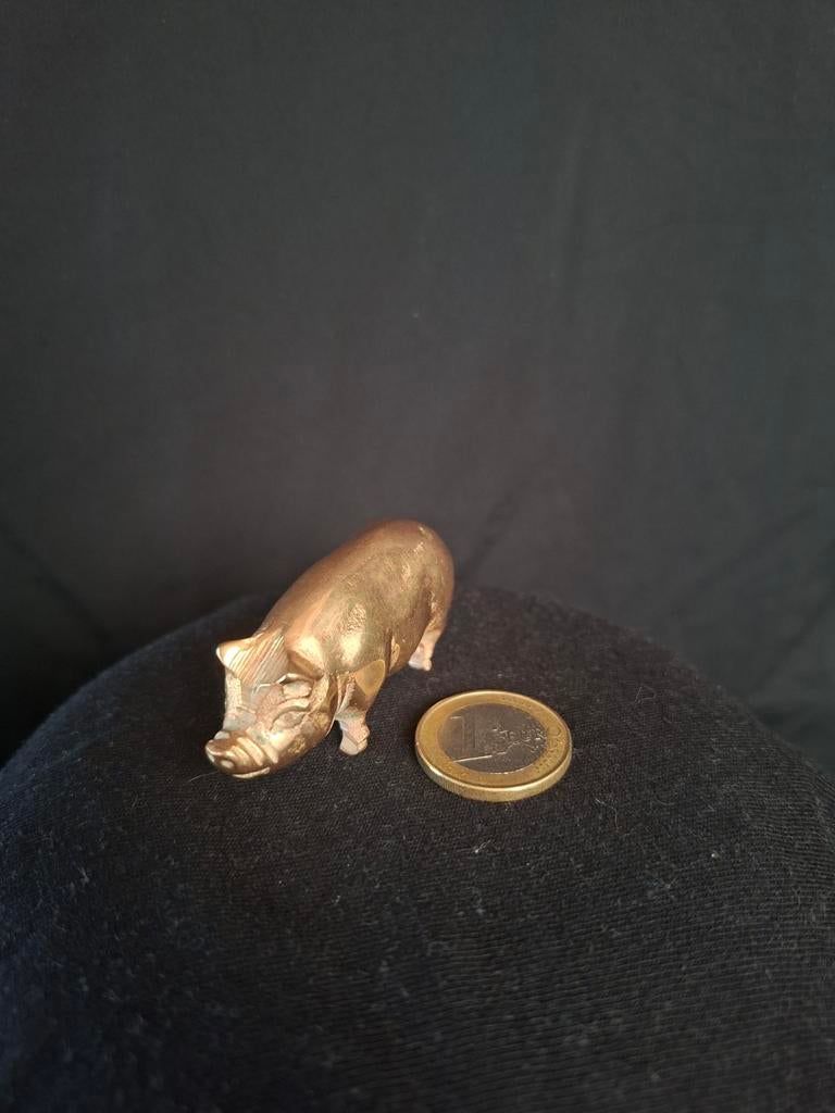 Beeldje van koper - Varken, Antiek en Kunst, Ophalen, Koper
