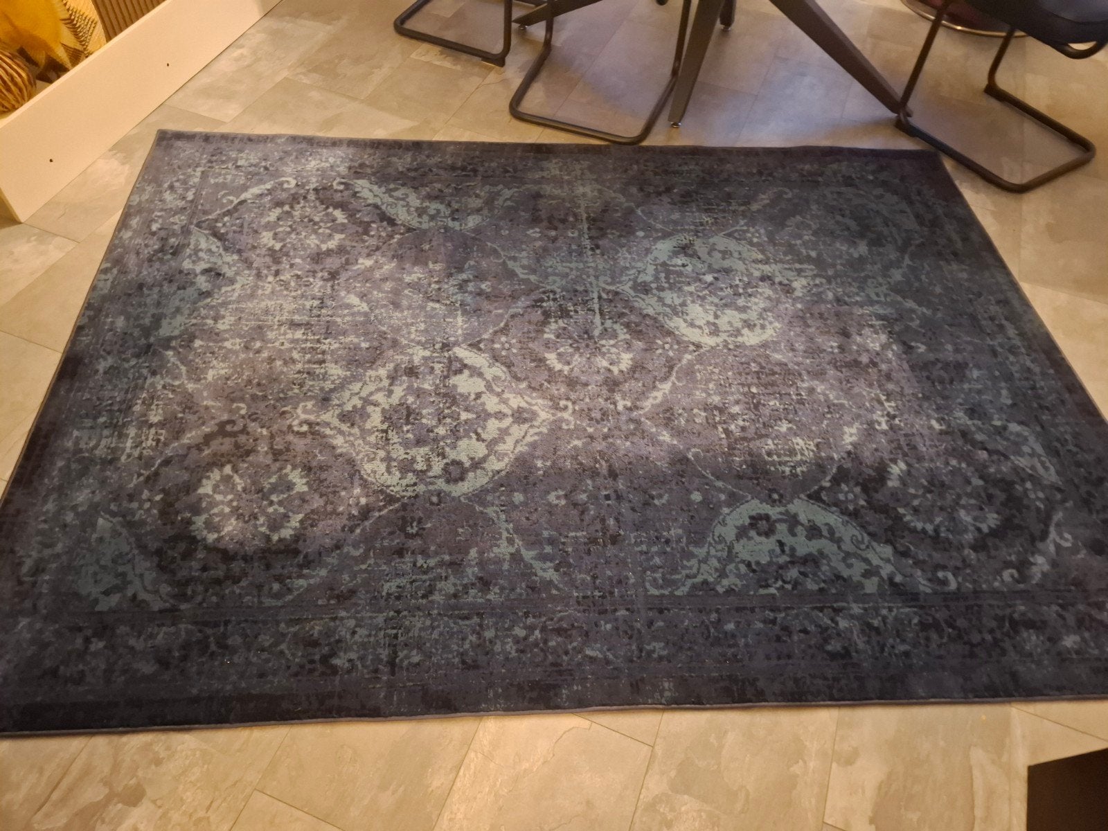 IKEA VONSBÄK Vloerkleed - Blauw/Grijs, 170x230 cm, Ophalen, 150 tot 200 cm, 200 cm of meer, Zo goed als nieuw