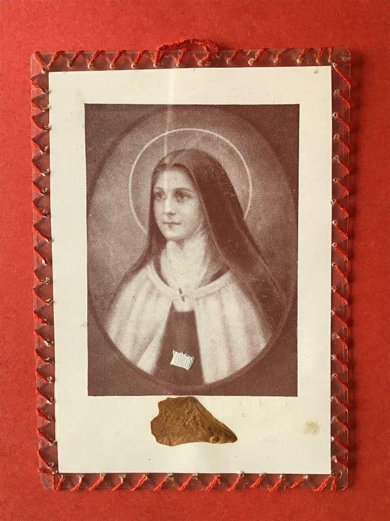 Relikwie H. Theresia van Lisieux Rozenblad, Verzamelen, Ophalen of Verzenden, Zo goed als nieuw, Kaart of Prent, Christendom | Katholiek