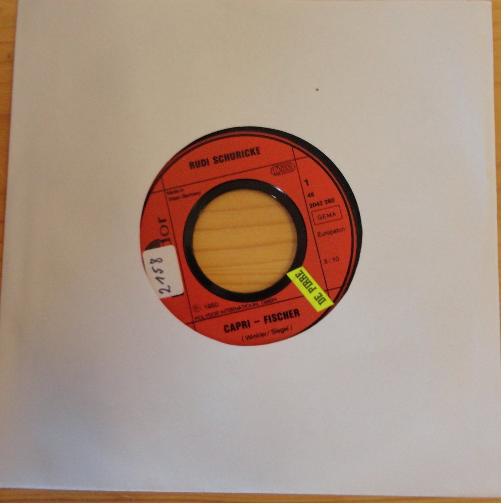 Rudi Schuricke > Capri Fischer, Ophalen of Verzenden, Gebruikt, 7 inch, Overige genres
