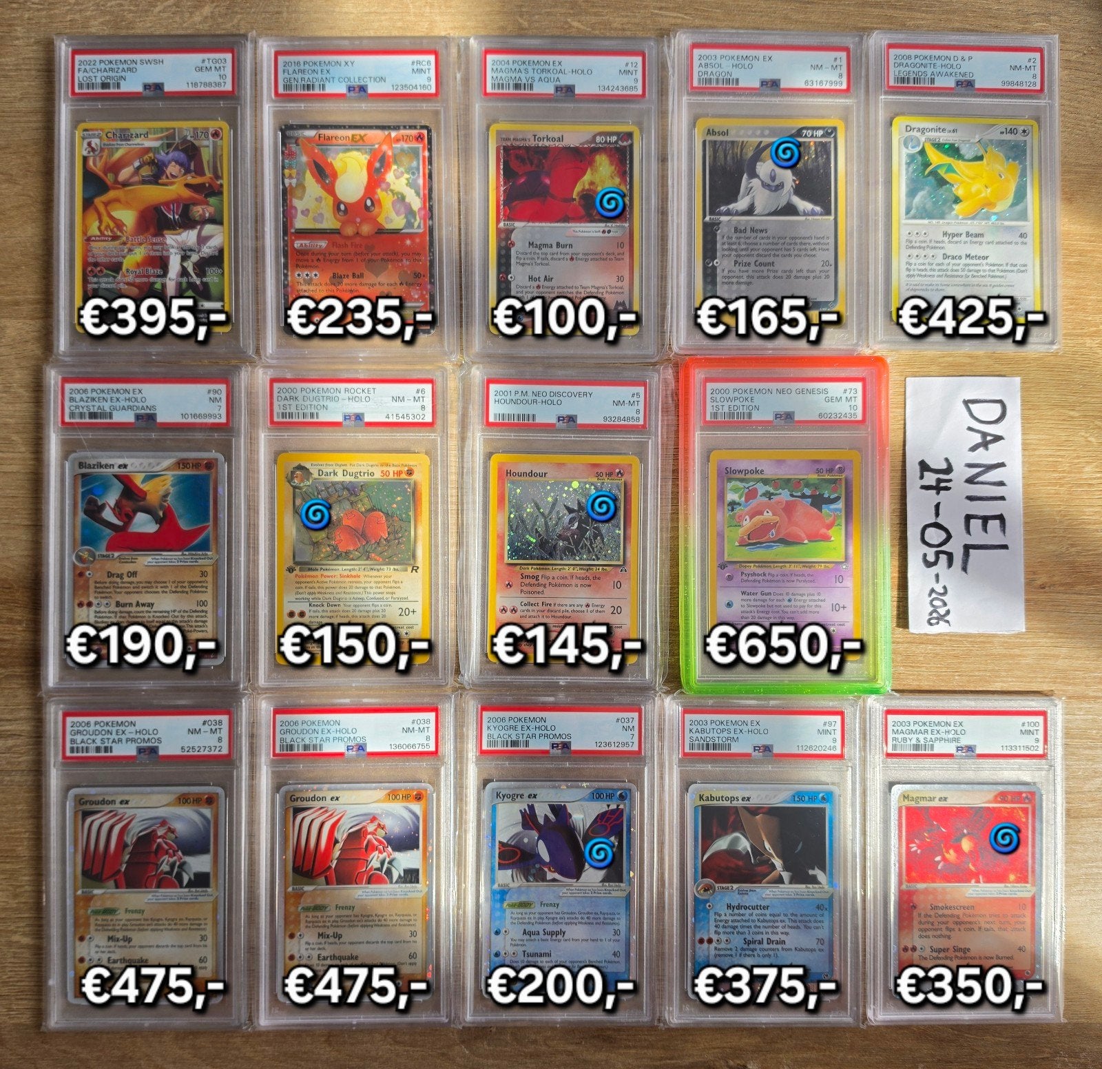 Psa Slabs Pokemon Vintage Low pop Psa 5 6 7 8 9 Graded kaart, Ophalen of Verzenden, Zo goed als nieuw