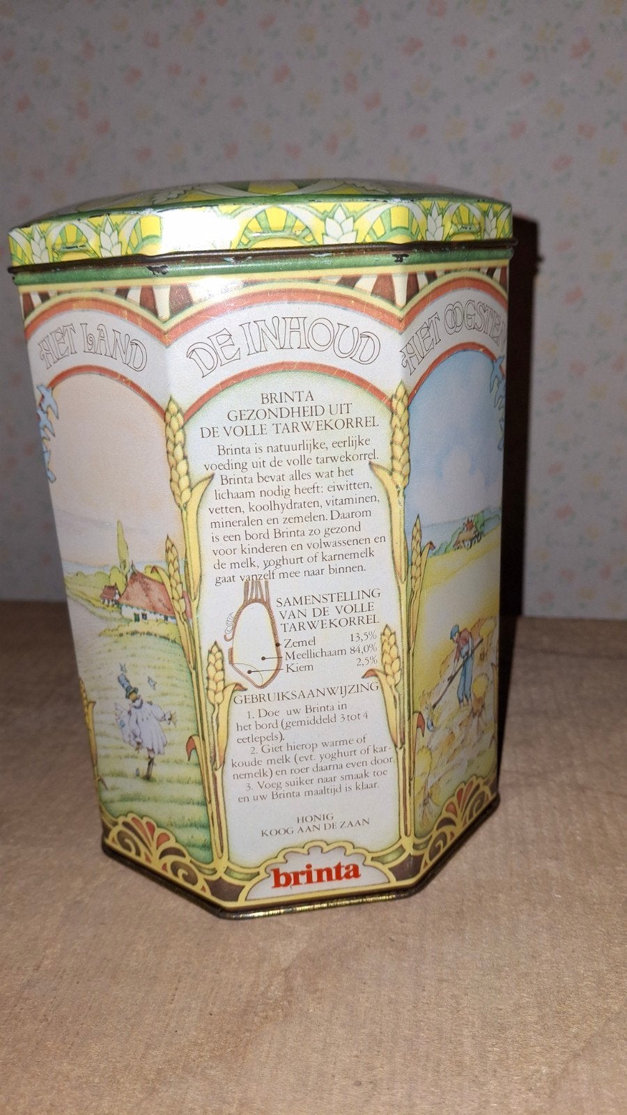 Vintage Brinta blik, Ophalen of Verzenden, Gebruikt, Overige, Overige merken