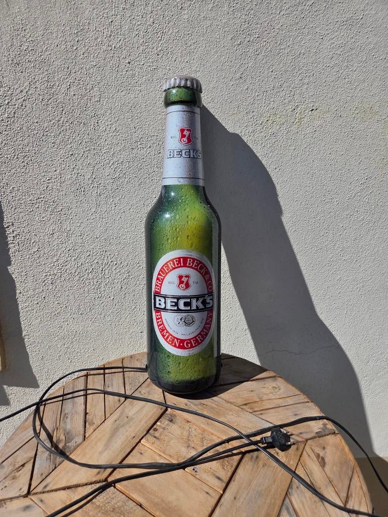 Becks Bier lamp, Ophalen of Verzenden, Gebruikt, Reclamebord, Plaat of Schild, Overige merken