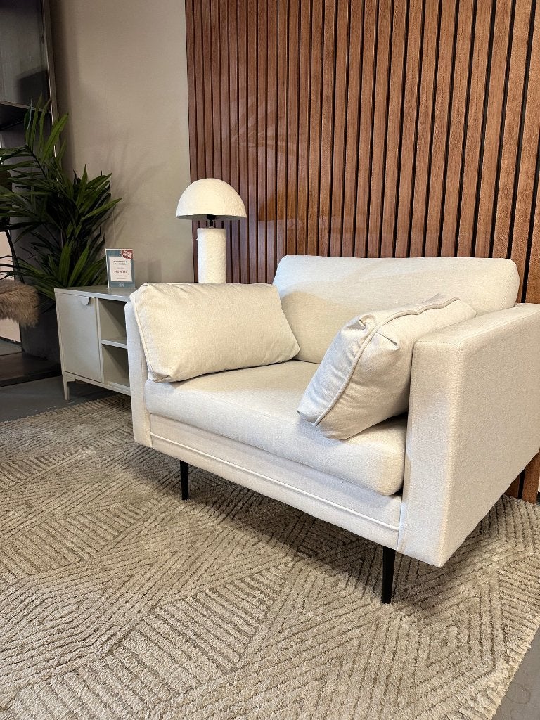 fauteuil - 1 zits bank - creme fauteuil - love seat creme, Ophalen, Nieuw, 75 tot 100 cm, 100 tot 125 cm