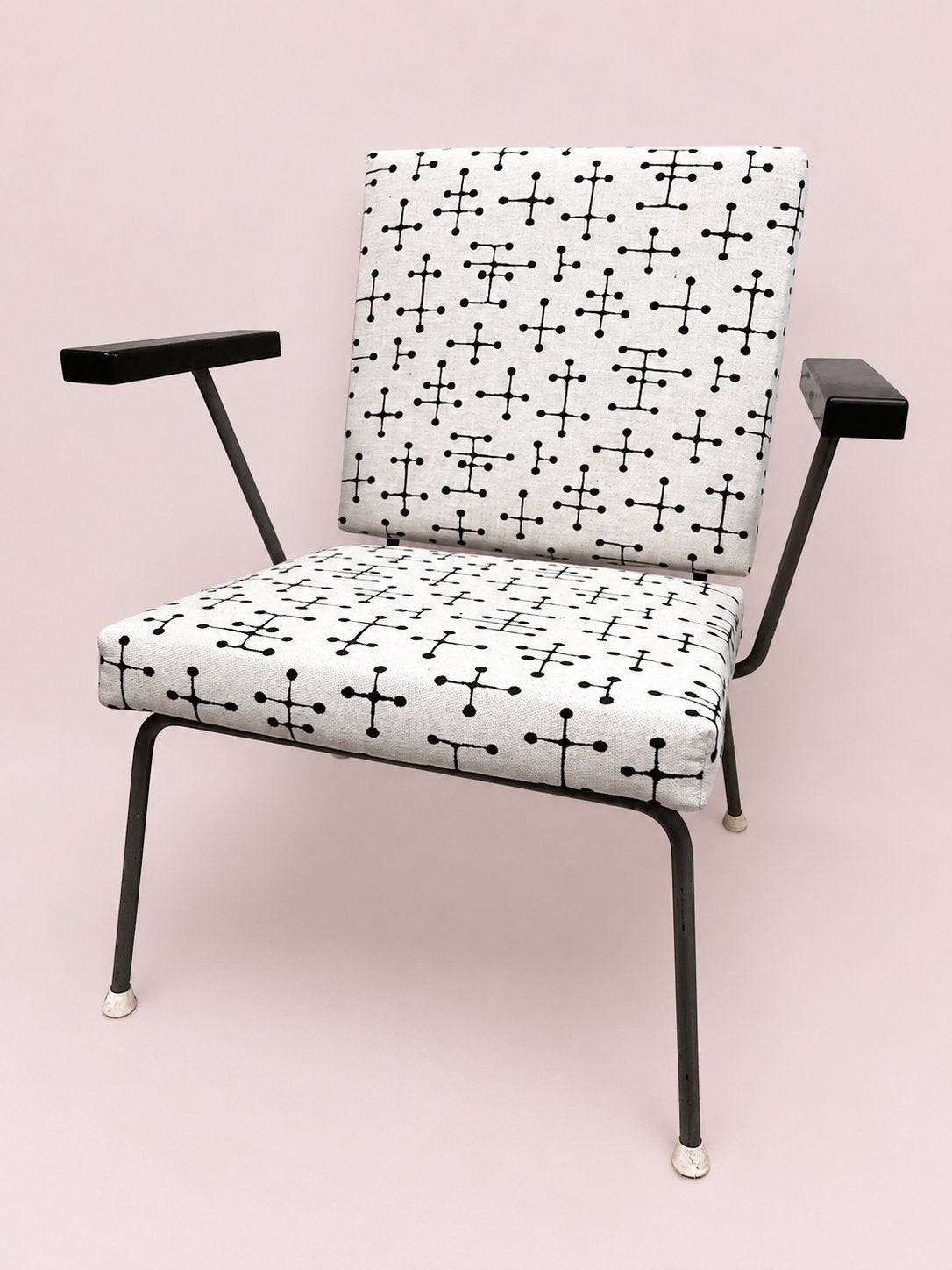 Gispen 1401 fauteuil - Nieuw gestoffeerd, Ophalen, Overige kleuren, Zo goed als nieuw, Stof