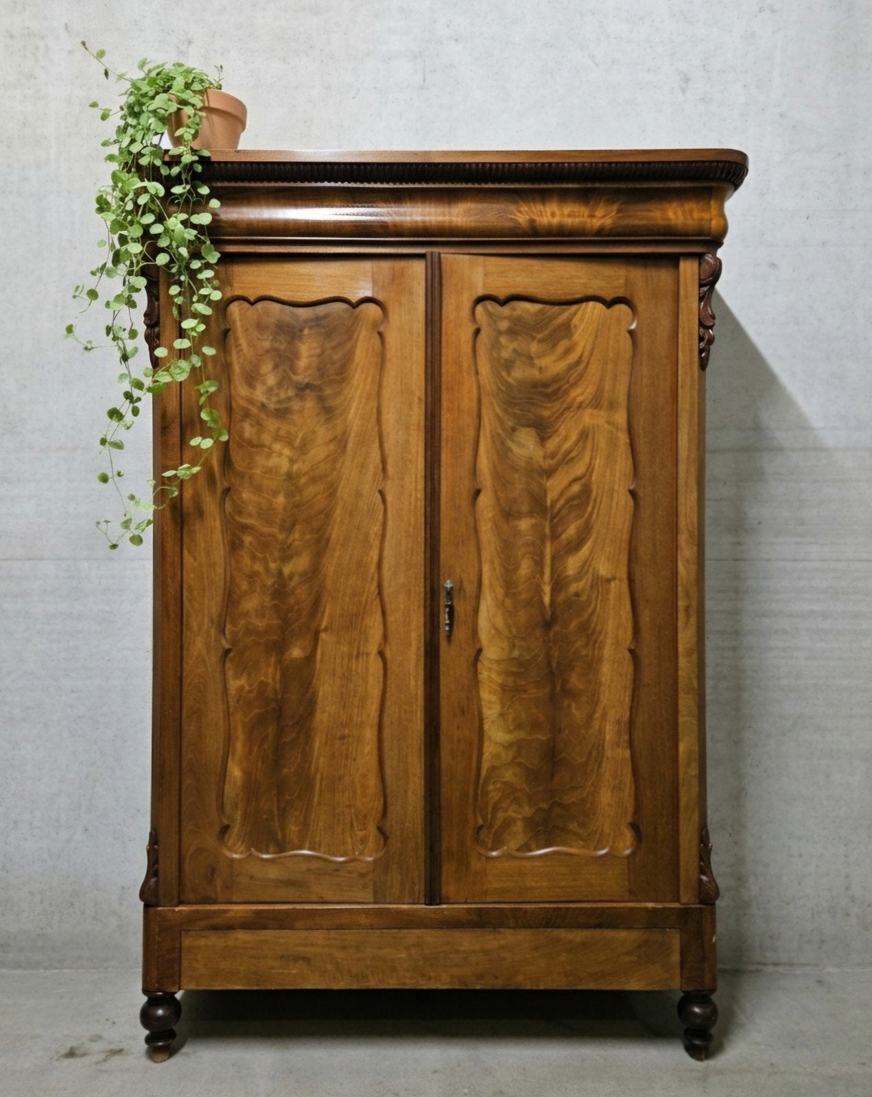 Antieke Biedermeier meidenkast vintage kast demontabel, Ophalen of Verzenden