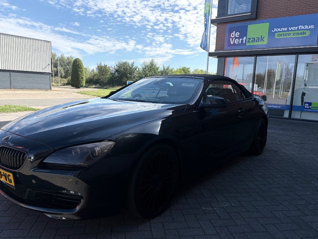Te koop bmw 650i cabriolet goedkoopste van nl, Auto's, Automaat, Zwart, Cabriolet, Zwart