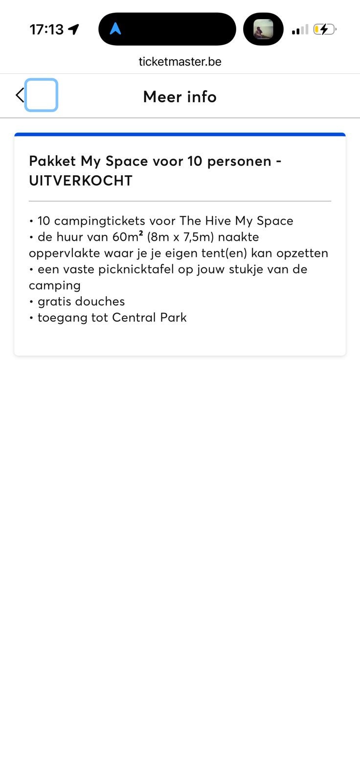 Rock Werchter groepscamping My Space 10 p (60m²), Drie personen of meer, Overige soorten, Overige typen