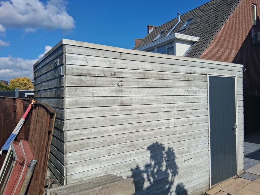 Schuur 4x2 meter, Tuin en Terras, Ophalen, Gebruikt, Hout, Overige typen