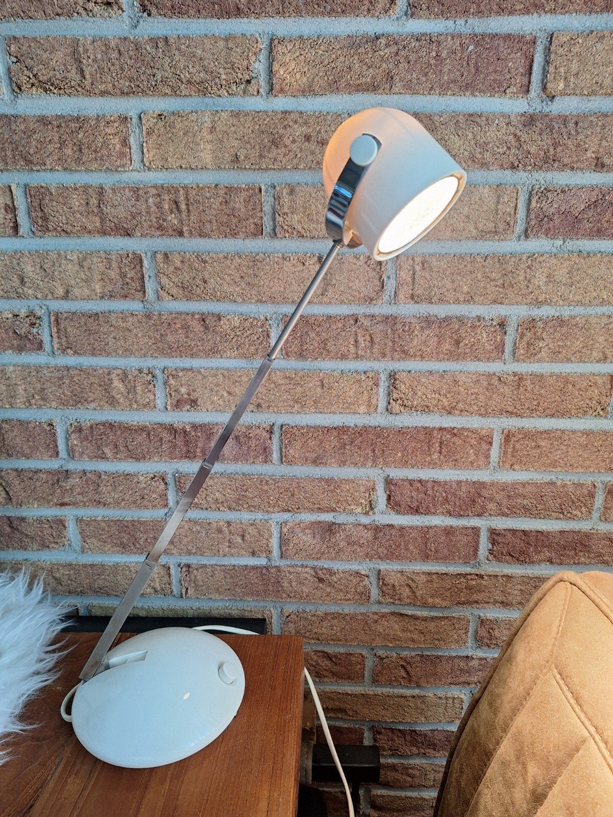 Vintage telescoop tafel/ bureaulamp, Huis en Inrichting, Ophalen of Verzenden, Kunststof, Bureaulamp, Vintage