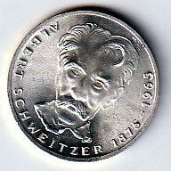 5  mark  1975  G  Duitsland. km. 143  unc/proof, Ophalen of Verzenden, Duitsland, Losse munt, Zilver