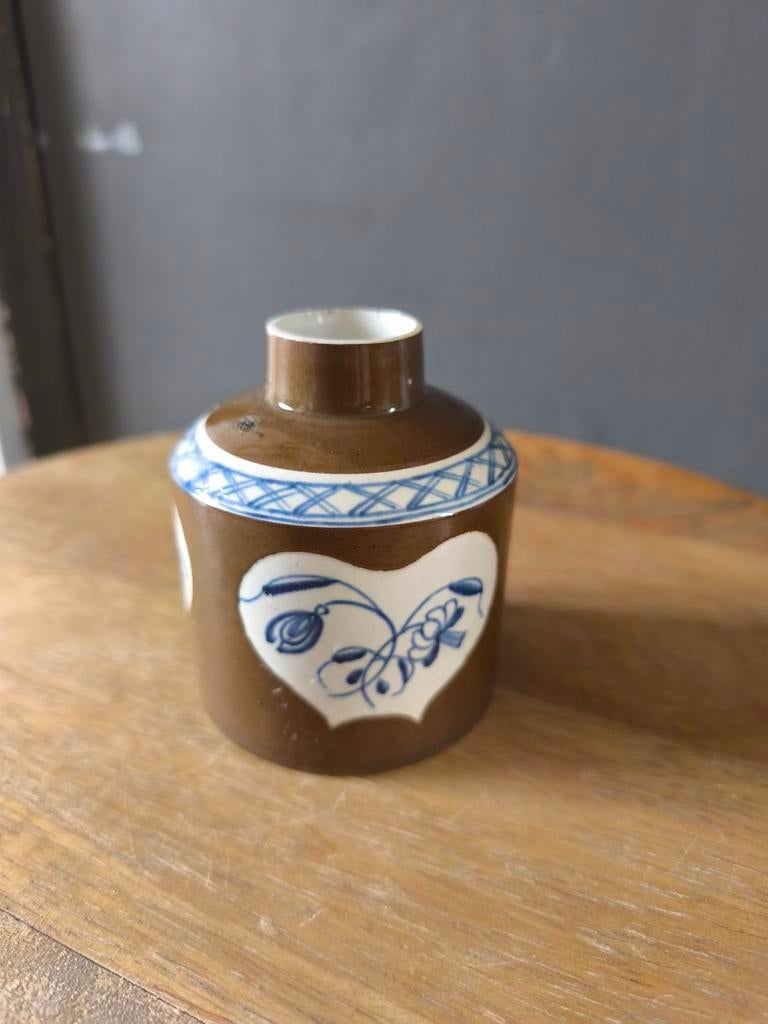 18e eeuws Leeds Pearlware Theebus - Chinees Batavia Stijl, Antiek en Kunst, Ophalen of Verzenden