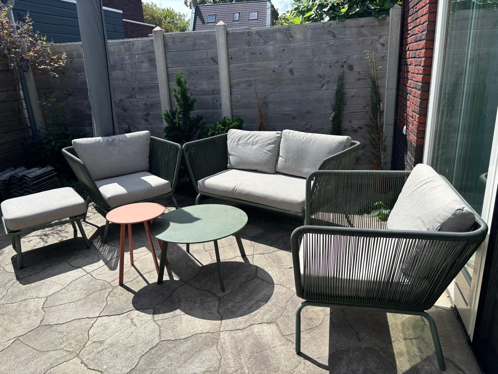 Intratuin Loungeset Iris groen, Ophalen, Gebruikt, Loungeset, Bank