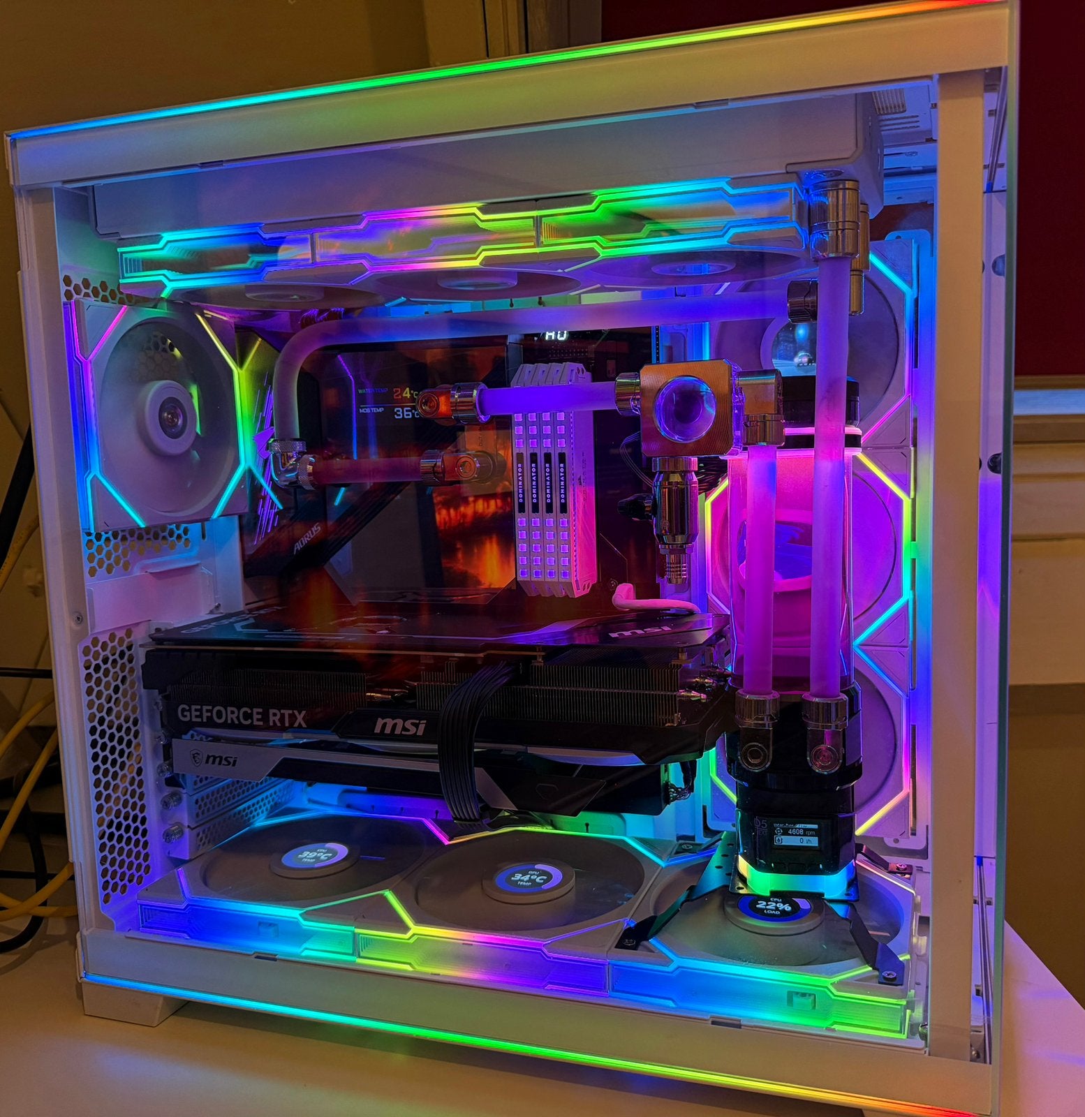 Complete set: i9 | 64GB | RTX 4080 | Custom waterkoeling, 64 GB of meer, Virtual Reality, Zo goed als nieuw, 2 TB