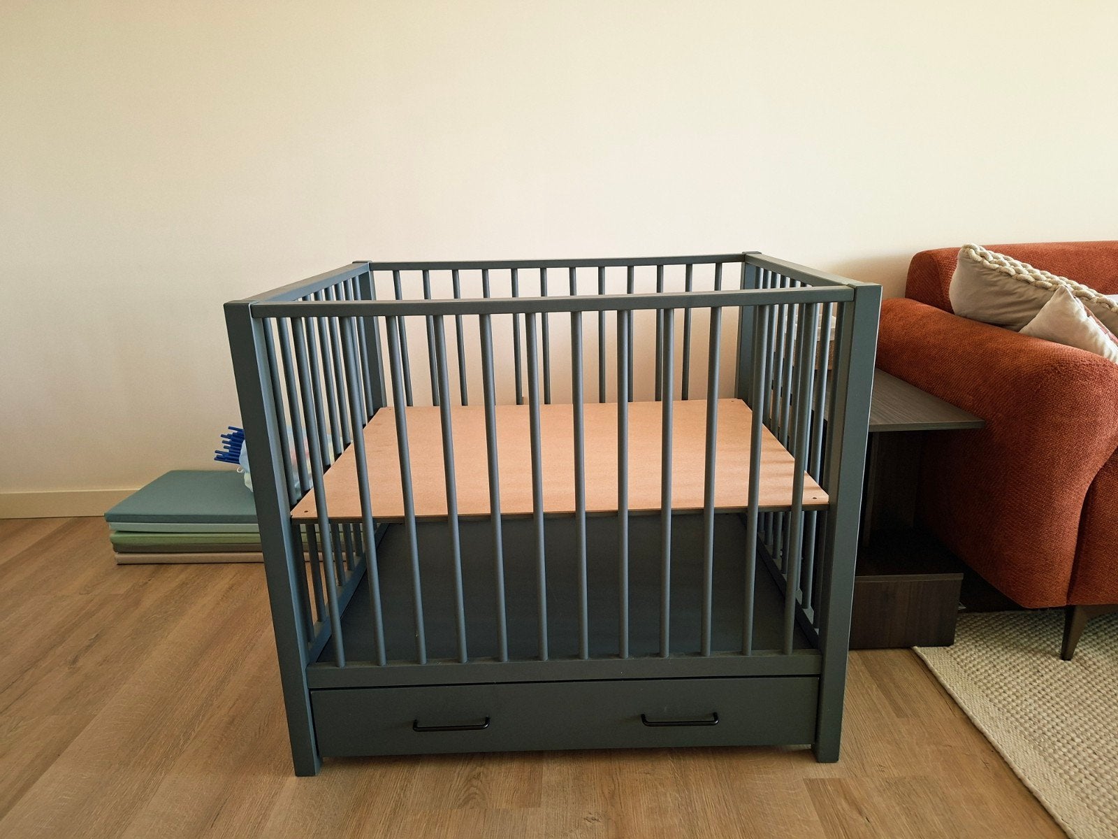 Box antraciet mat met lade, Kinderen en Baby's, Boxen, Ophalen, Gebruikt, Rechthoekig, Lade