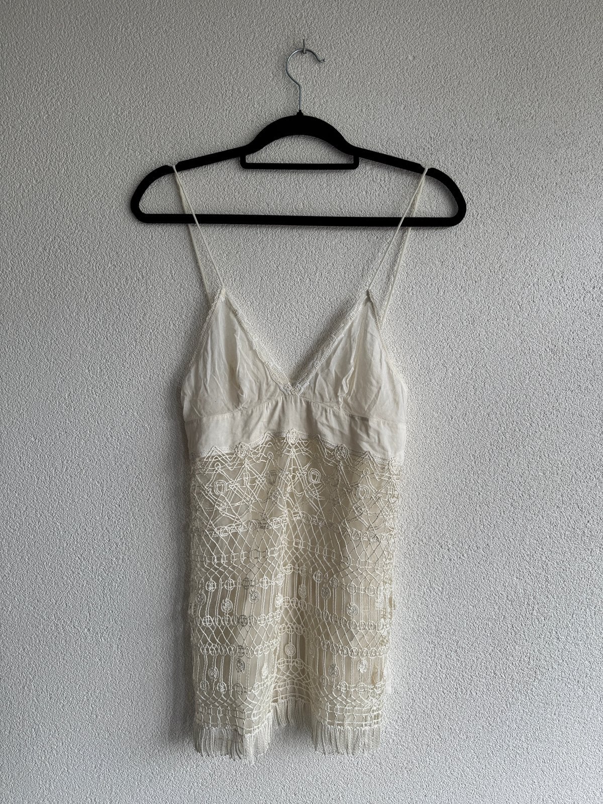 La Perla Y2K crochet mini slip dress, Kleding | Dames, Maat 38/40 (M), Beige, La Perla, La Perla