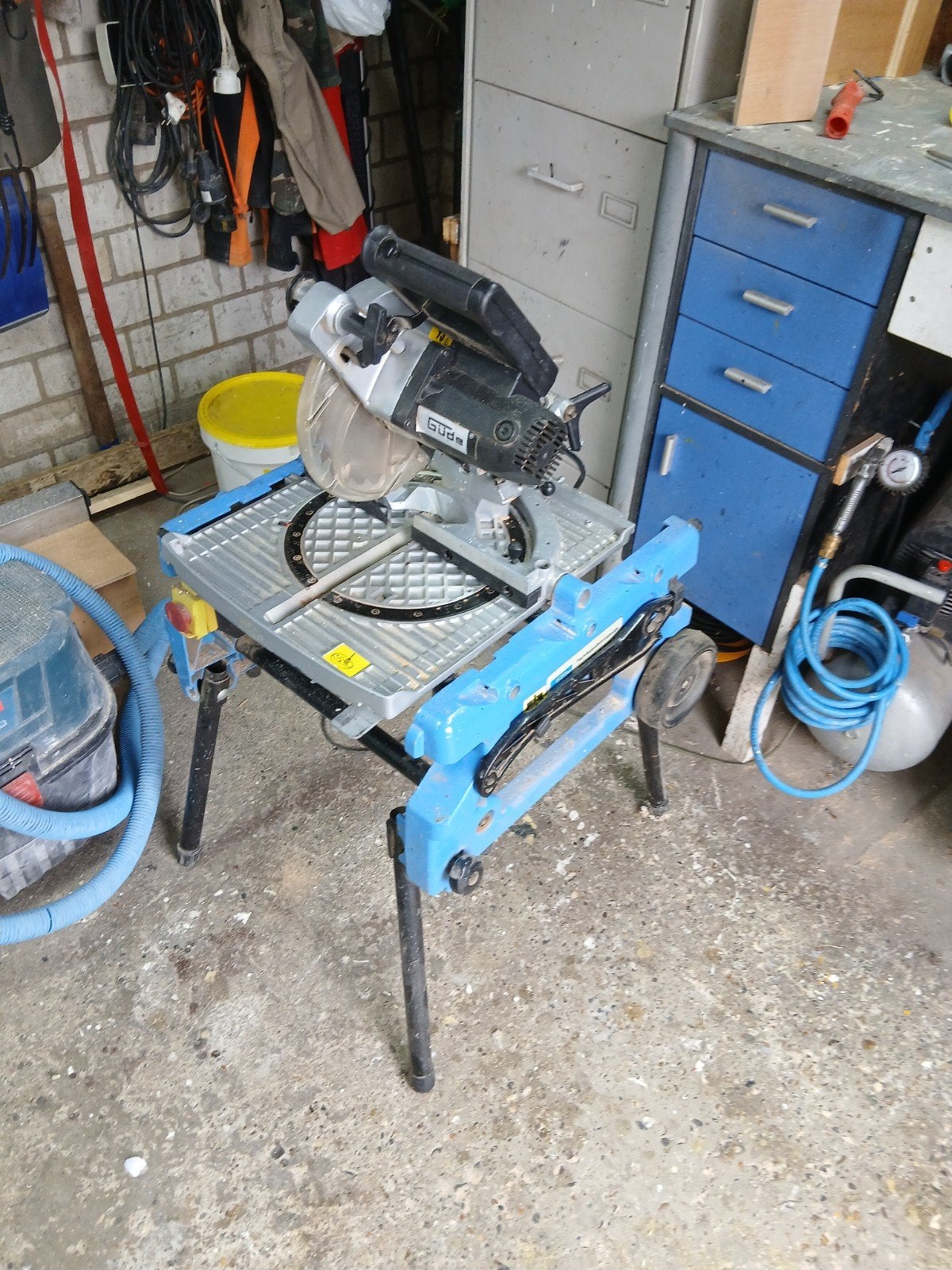 Güde GFO 1401 Tafel-/Afkortzaag met motor defect, Doe-het-zelf en Verbouw, Ophalen, Gebruikt, 70 mm of meer, Güde